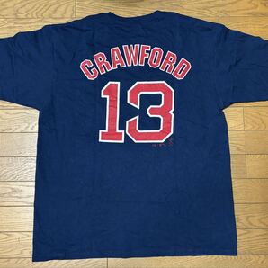 MLB BOSTON RED SOX #13 CRAWFORD MEN’S SHORT SLEEVE T-SHIRTS (Majestic) size-XL(着丈77身幅63) 中古(美品-COTTON-100%) 送料無料