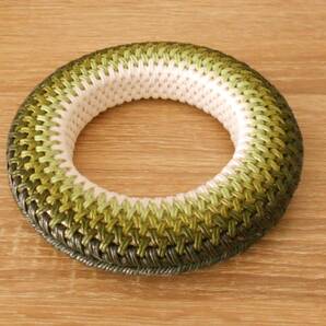 ★弓道 工芸品 籐&クラフト細工 弦巻 緑系グラデーション/868★