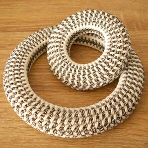 ★弓道 弦巻(大小2点セット)籐&クラフト細工 ゼブラ系(黒)/W009★