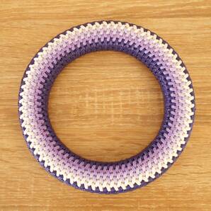 ★弓道 工芸品 籐&クラフト細工 弦巻(大) 紫系グラデーション/829★