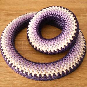 ★弓道 弦巻(大小2点セット)籐&クラフト細工 紫系グラデーション/W005★