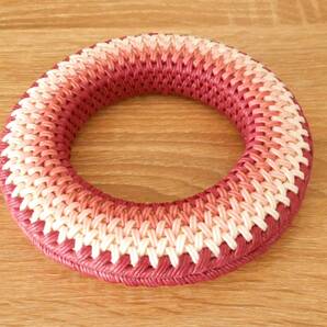 ★弓道 工芸品 籐&クラフト細工 弦巻 カシス系グラデーション/006★