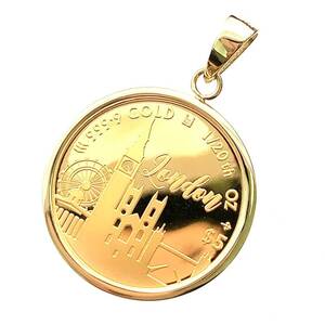 23793 ロンドン金貨 純金エリザベス女王 イエローゴールド クック諸島 1/20オンス 2021年 1.9g K18/24 純金