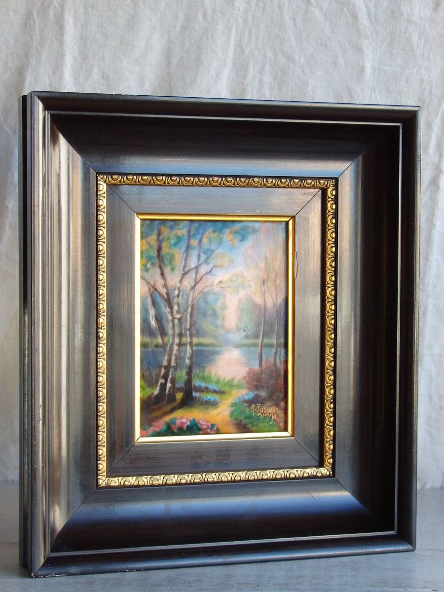 french antique frame picture frame wooden gold decoration wood wall flea market deco interior vintage painting nordic vintage, antique, collection, miscellaneous goods, others