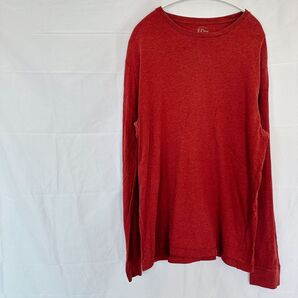 J.Crew Broken In【XL】長袖Tシャツ レッド 無地 メンズ