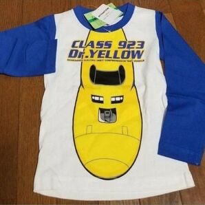 新幹線 しんかんせん 120cm 長袖Tシャツ ドクターイエロー ロンT 長袖 Tシャツ 新品未使用品
