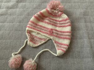 ジュニア ニット帽 ピンク サイズ54～57cm