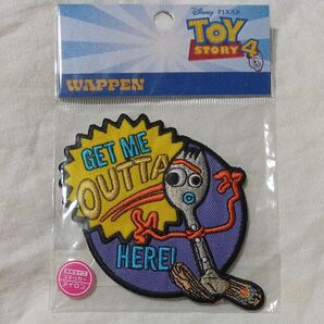トイ・ストーリー フォーキー ワッペン 刺繍ワッペン シール アイロン 両用