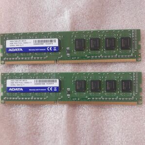 ADATA PC3L-12800U-11 DDR3L 1600 CL11 4GB 2枚セット