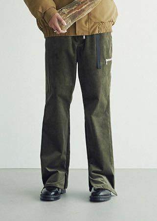 kiit キート 2020AW ／ 10 WELL STRETCH CORDUROY BELTED SLIT WORK PANTS サイズ2