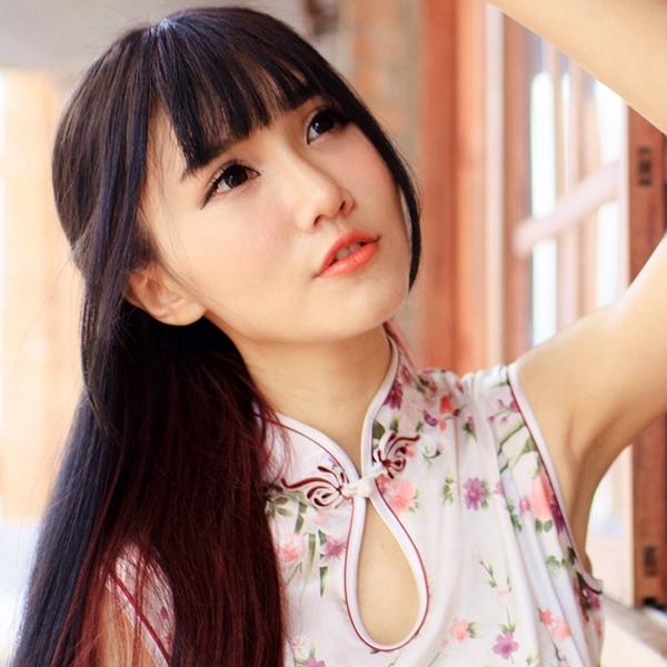 ; A4プリント チャイナドレス 女性画 230 アート 現代美術 asian Japanese pretty girl picture 婦人画 美人画 美女画 美少女画 女子画