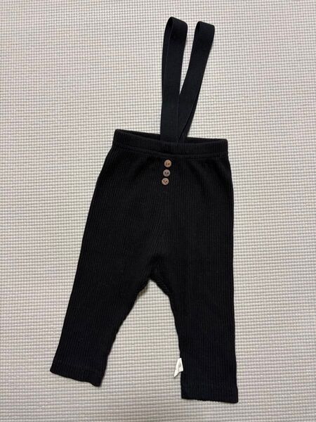 サス付レギンス ベビー服 ブラック 66サイズ