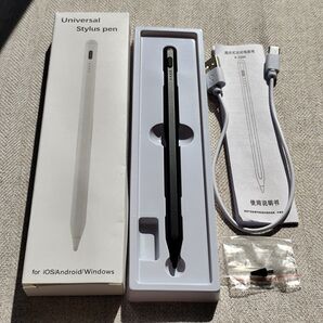 ブラック スタイラスペン iOS、Android、Windows互換性あり 黒