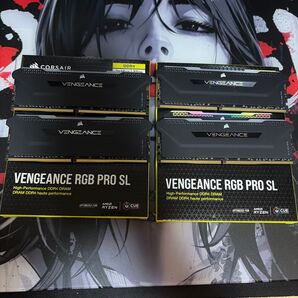 CORSAIR VENGEANCE RGB PRO SL DDR4 32GB 2枚セット(16GB×4枚)