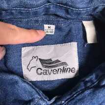 cavenline デニムシャツ ワーク インディゴ ダブルポケット ビック _画像3