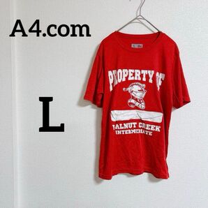 レア A4.com【L】赤Tシャツ WALNUT CREEK レッド USA