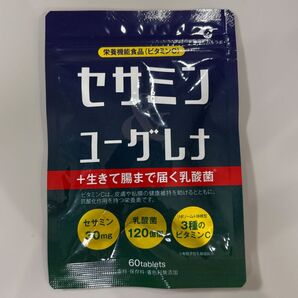 医師監修セサミン&ユーグレナ+生きて腸まで届く乳酸菌 リポソームビタミンC セサミン30mg 栄養機能食品 (1)