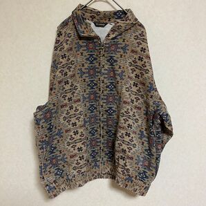 WILLOWBEND ネイティブ柄 ジップ ジャケット L USA製 コットン100