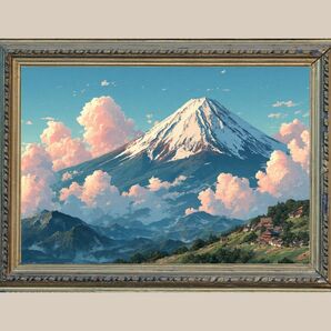 中心を整え運を動かすエネルギーアート ☆ 富士山 No.80 ☆ 開運ヒーリング