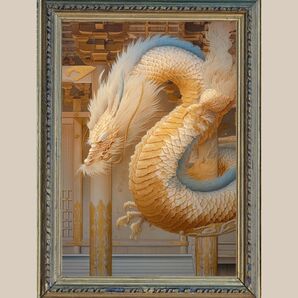 富・繁栄・財の流れを引き寄せる ☆ 金龍 No.111 ☆ 開運ヒーリングアート