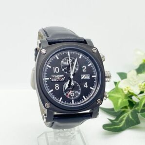 電池交換済み SECTOR セクター クロノグラフ クォーツ腕時計 スモセコ ブラック文字盤 メンズ腕時計