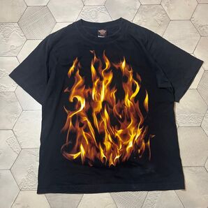 【激レアマルジェラ元ネタ】90's ROCK EAGLE Flame Tシャツ ブラック 古着 ヴィンテージ L