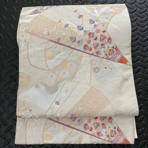 高級 正絹 袋帯 着物 フォーマル 礼服 晴れ着 振袖 束ね熨斗 7-1