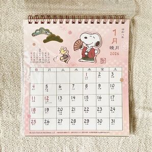 2026年 卓上カレンダー 和風スケジュール/PEANUTS
