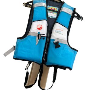 水色 白 ブルー ホワイト ライフジャケット 子供用 海 水遊び 釣り 川遊び 魚釣り キッズ 救命胴衣 こども用