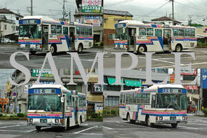 D[ bus photograph ]L version 4 sheets middle iron bus Rainbow 
