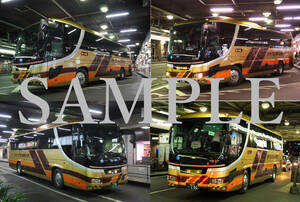 F[ bus photograph ]L version 4 sheets Kochi prefecture traffic Selega is ...