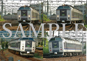 D【鉄道写真】Ｌ版４枚　583系　急行きたぐに　山崎