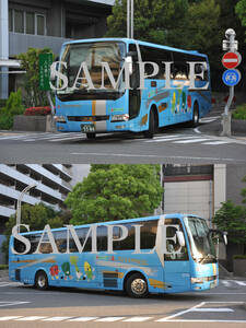 D[ bus photograph ]L version 3 sheets Hanshin bus aero Ace high speed car 