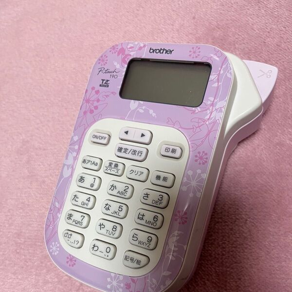 brother P-touch 190 ピンク 花柄 ラベルライター