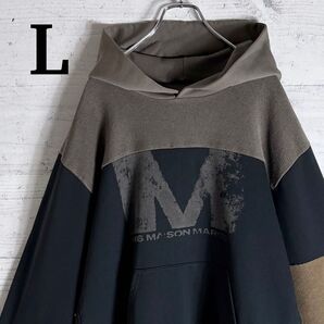 新作 25SS MM6 Maison Margiela 異素材切り替え パーカー L相当 メゾンマルジェラ