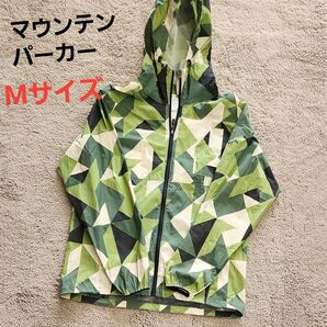 CALL&RESPONSE ジオメトリッ クカモパーカーウィンドブレーカー マウンテンパーカー 迷彩柄 グリーン系