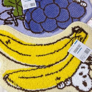 【2種類セット】スヌーピー ラグマット バナナ ぶどう ダイカット 洗える 滑り止め マット