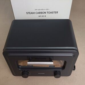 アイリスオーヤマ スチームカーボントースター 2枚焼き (チャコール)SOT-201-B