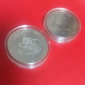 ソウルオリンピック 記念硬貨 1988年 2枚セット 5000ウォン銀貨 1000ウォン