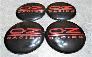 【送料無料】O・Z Racing Logo センター ホイールキャップ シール 赤・黒 56㎜ 4枚セット 1台分 O・Z レーシング　新品(1)