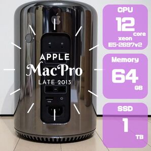 APPLE Mac Pro LATE 2013 12コア Xeon E5-2697v2 64GB SSD 1TB