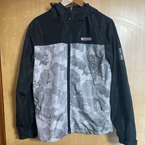 OUTDOOR PRODUCTS マウンテンパーカー 迷彩柄 グレー ブラック2ポケット