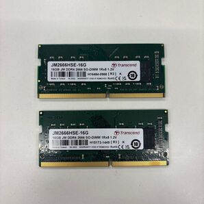 Transcend JetRam DDR4 2666 SO-DIMM 16GB 2個セット