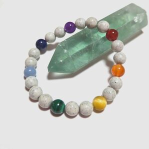 103o4 北投石 チャクラカラー ブレスレットラジウム鉱石 ホルミシス効果 パワーストーン 天然石