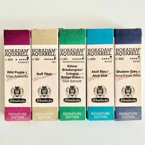 シュミンケ ホラダム 透明水彩絵の具 シグネチャーエディション Schmincke HORADAM AQUARELL 5色セット