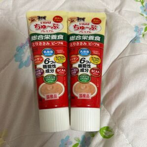 いなばちゅ~ぶプレミアム総合栄養食とりささみ ビーフ味80gx2本