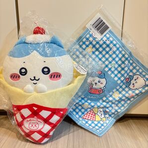 ちいかわ クレープ A賞ぬいぐるみ E賞ビックタオル ハチワレ くじ