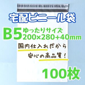 B5 宅配ビニール袋 100枚 200×280 発送用ビニール袋 高品質 宅配袋