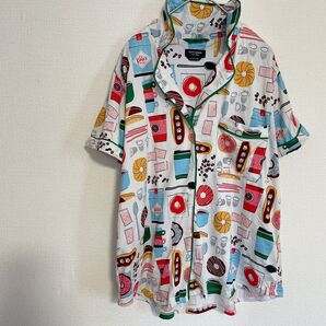 kate spade 【S】食べ物モチーフ 半袖シャツ カラフル