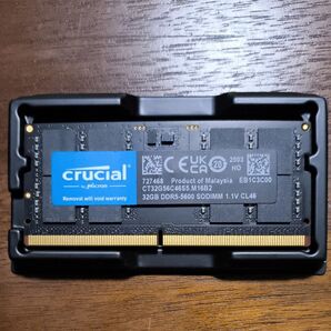 Crucial 32GB 1枚 SODIMM CT32G56C46S5 DDR5-5600